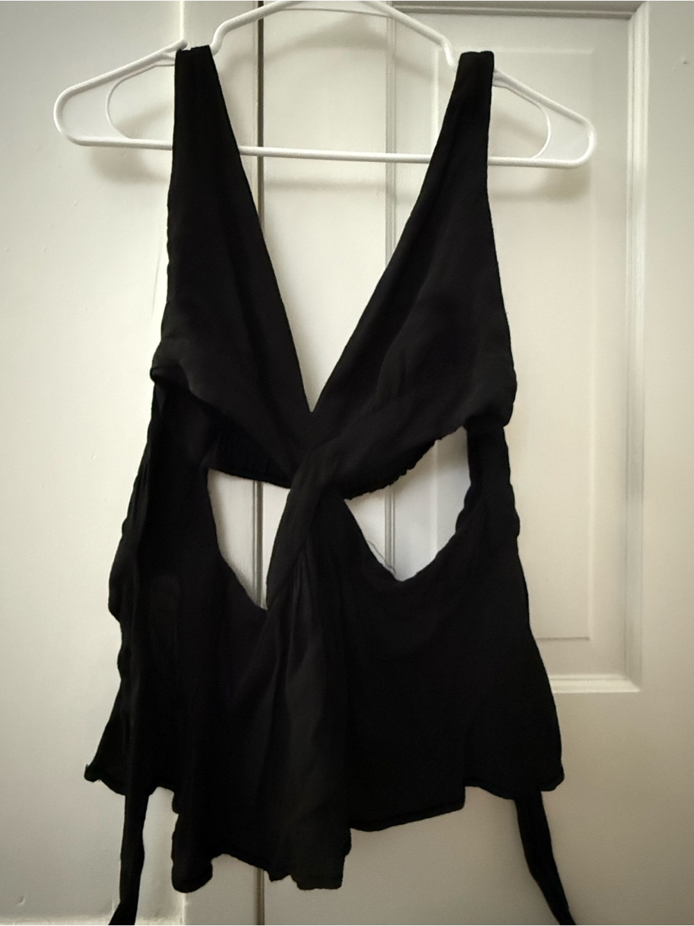 Zara Black Backless Twist-Front Women's Dress